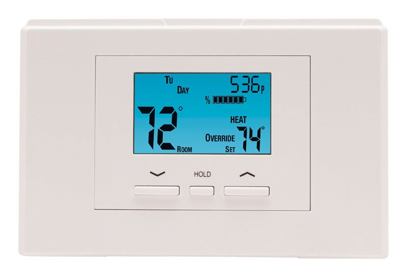 Lux ATX700U-A04 Digital Programmable Thermostat, Square, White
