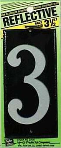 Hy-Ko Products Hy-Ko CA-25/3 Aluminum House Number 3"