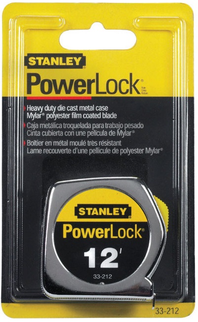 Stanley 33-212 Powerlock Tape Rule With Stud Marking, 1/2" x 12'