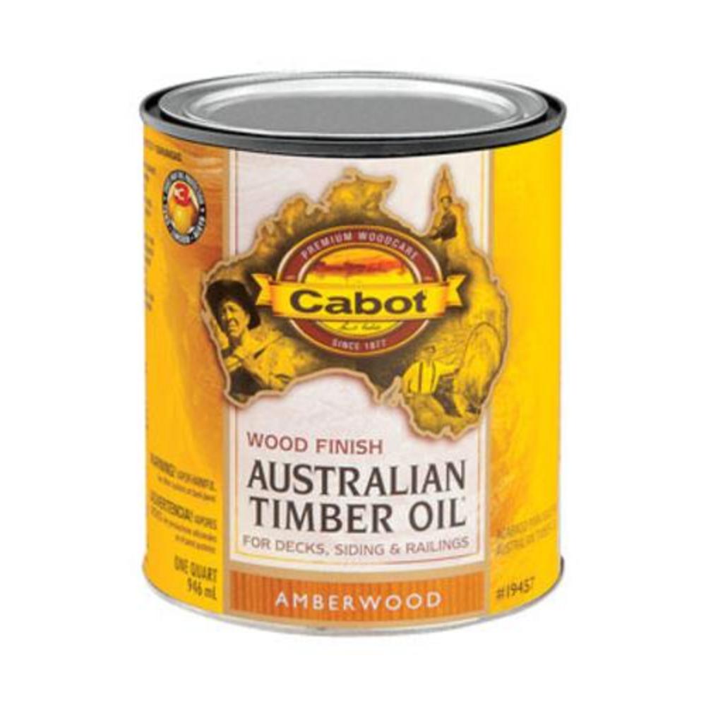 cabot 04-19457 Australian Timber Oil Wood Finish, 1Quart, Amberwood