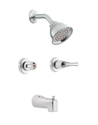 Moen 82402 Adler Two Handle Tub Shower Faucet Chrome