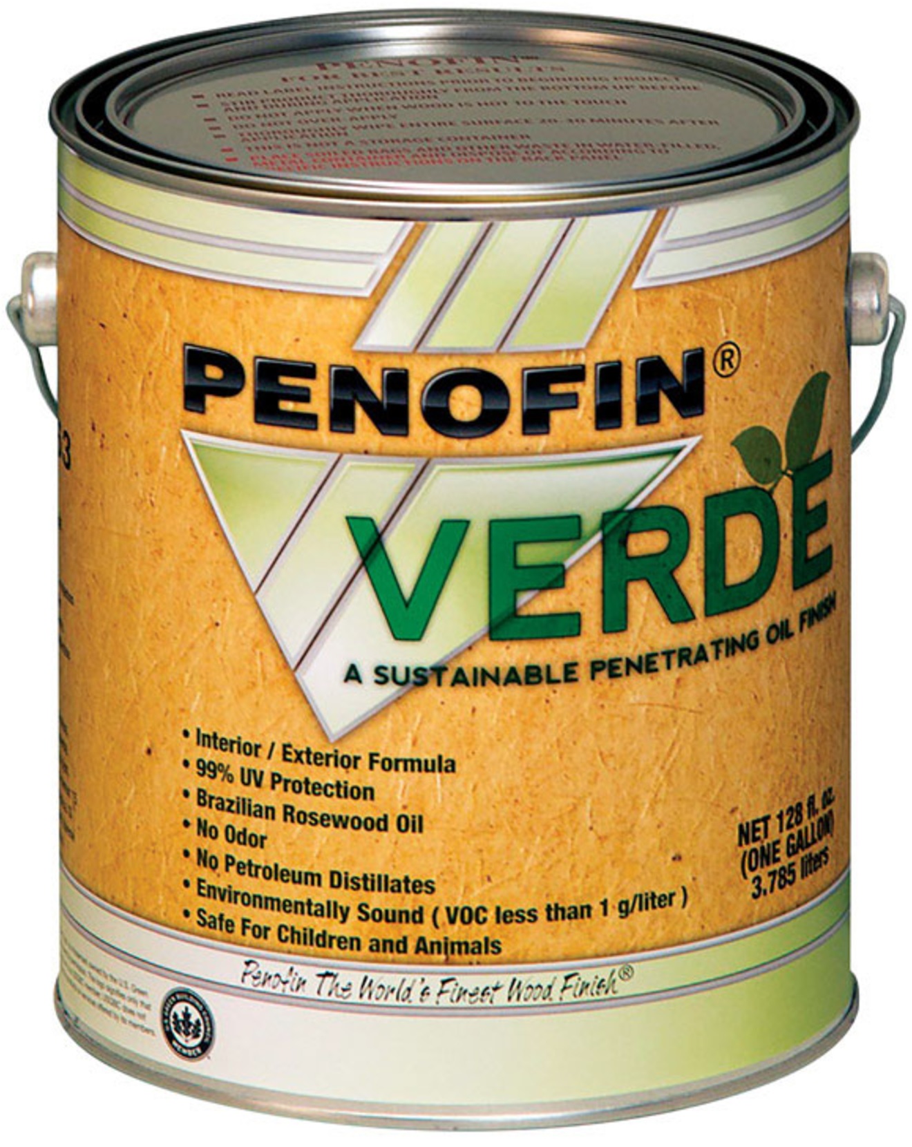 PENOFIN F0VRWGA Verde Transparent Oil-Based Wood Stain, 1 Gallon