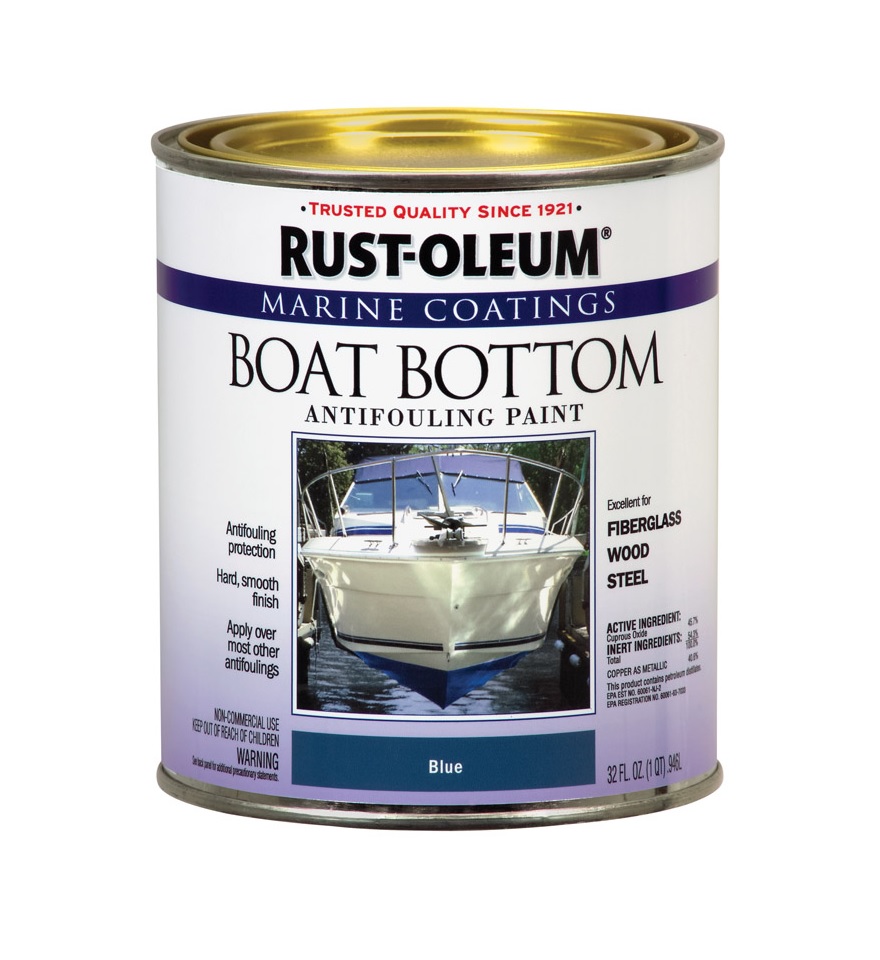 Rust-Oleum 207013 Boat Bottom Antifouling Paint 1Qt, Blue
