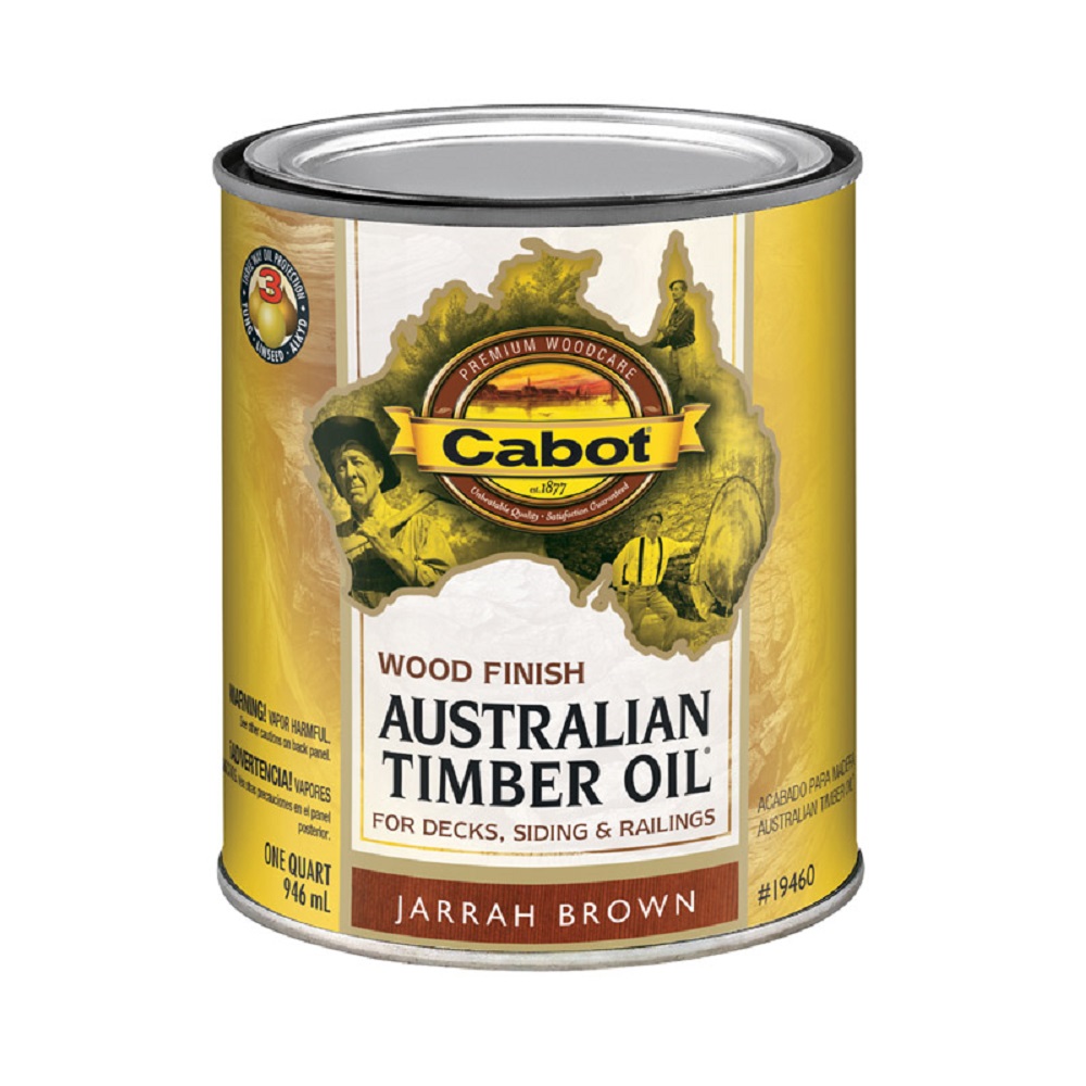 cabot 19460 Australian Timber Oil, 1 Quart, Jarrah Brown