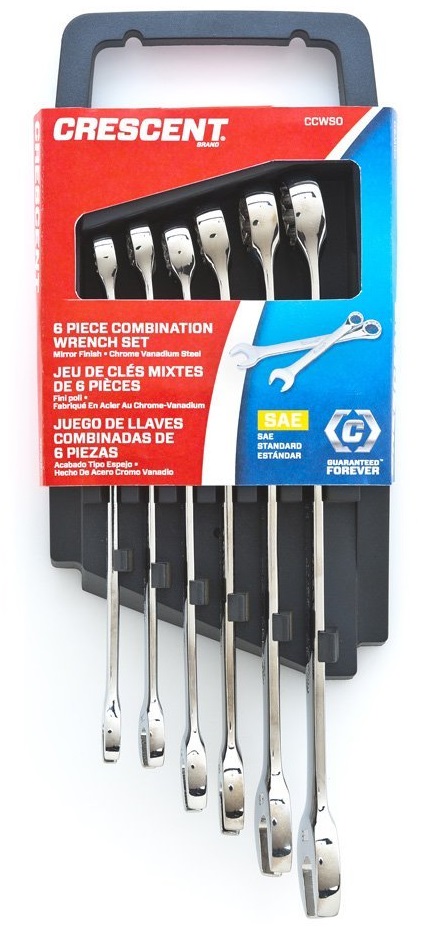 Crescent CCWS0 SAE Combination Wrench Set, 6 Piece