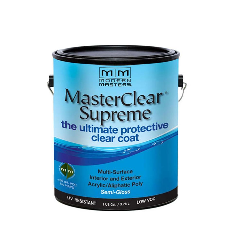 Modern Masters MCS903GAL MasterClear Supreme Water-Based Protective Coating, Semi-Gloss, 1 Gallon