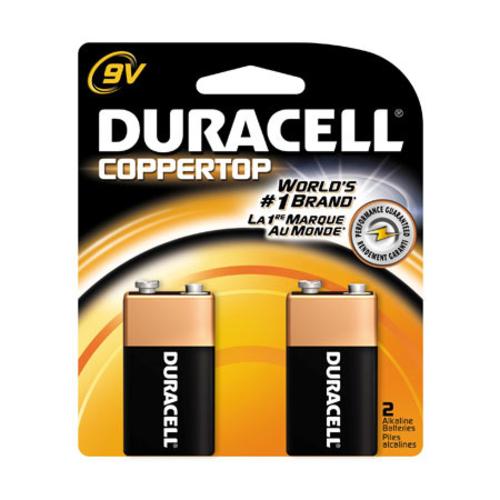Duracell CopperTop Duracell 03961 Duracell CopperTop 9V Alkaline Battery (2-Pack) 03961