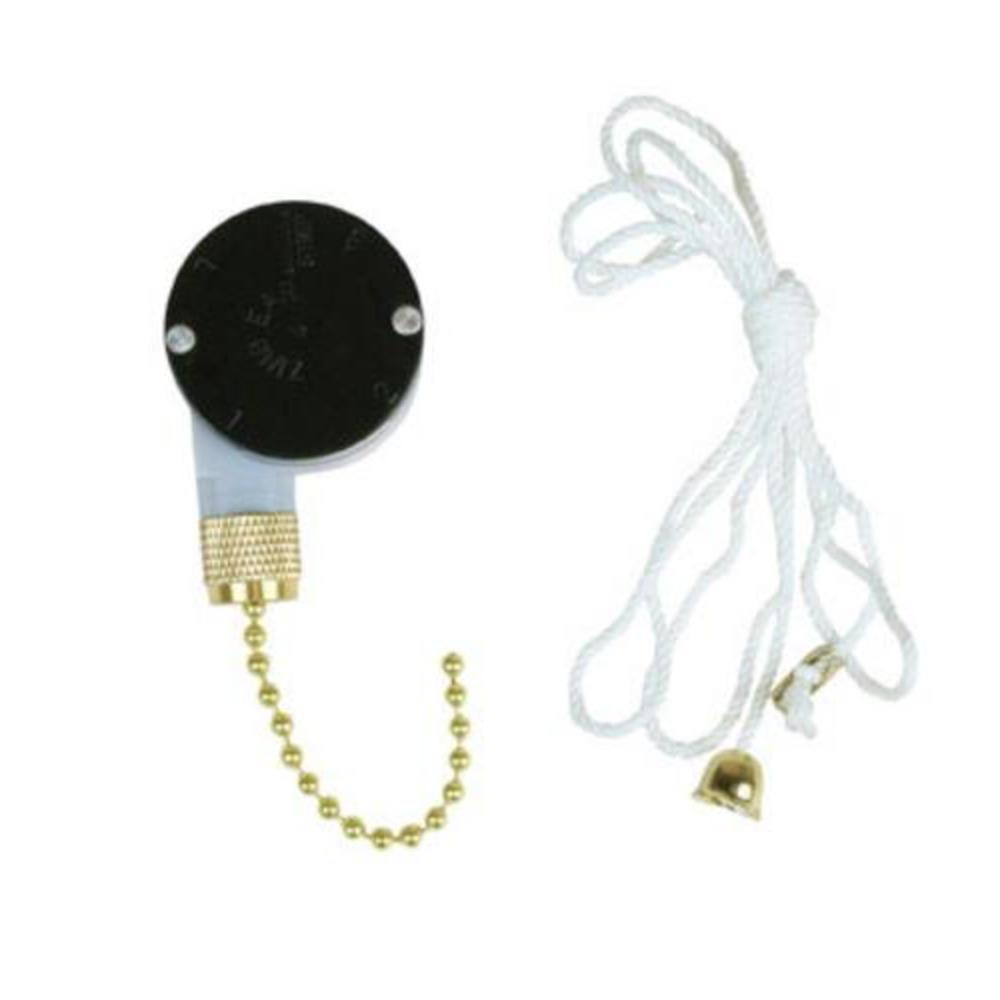 Jandorf 60306 Fan Switch With Pull Chain, 3 Speed
