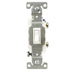 Cooper Wiring 1208610 1-Pole White Lighted Toggle Switch