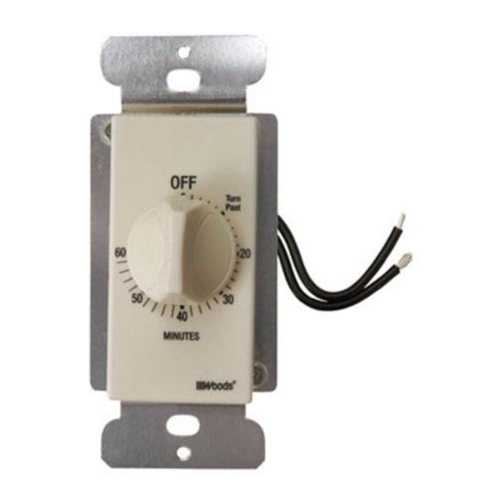 Woods 59718 60 Minute Spring Wound Timer, Almond