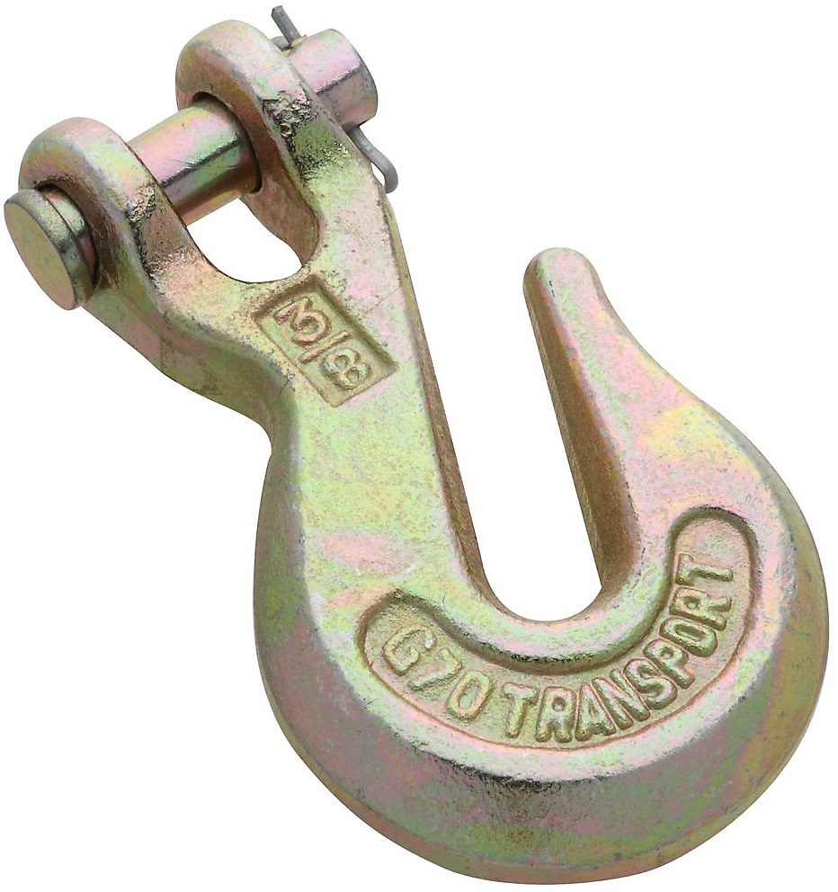 National Hardware N282-079 3253bc Clevis Grab Hook, Yellow Chromate, 3/8"