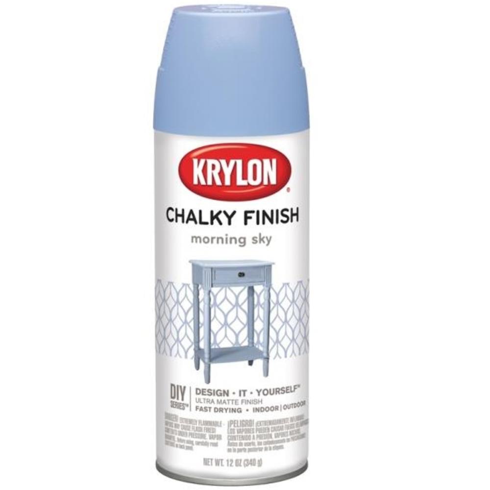 Krylon K04110000 Chalky Finish Spray Paint, 12 Oz, Morning Sky