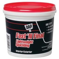 Dap 12141 FastN Final Spackling Interior and Exterior White 16 Fl Oz (Pack of 1)