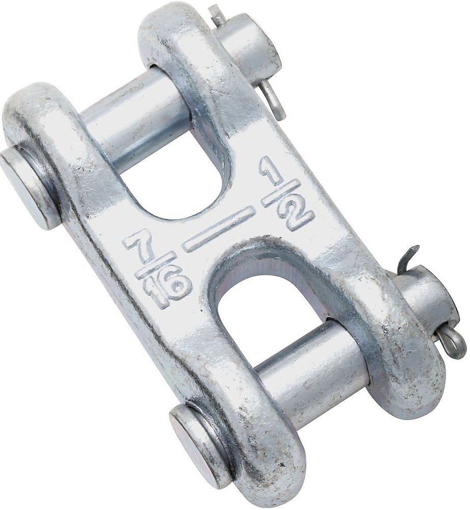 National Hardware N240-895 Double Clevis Link, Forged Steel, Zinc plated, 1/2"