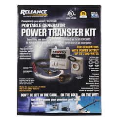 RELIANCE CONTROLS Reliance 31406CRK Reliance Controls Mnl Trans Swtch,125/250V AC,30 A,0Spaces  31406CRK