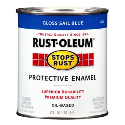 Stops Rust 7724-502 Protective Enamel, 1 Quart, Sail Blue