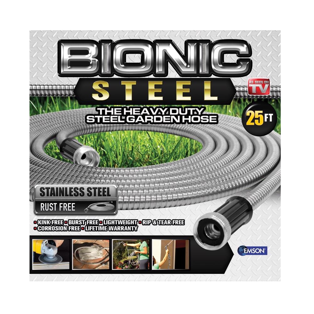 Bionic Steel 2425 Garden Hose, Stainless Steel, 25 Feet