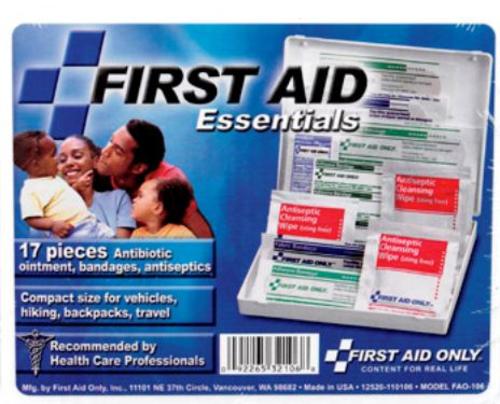 First Aid Only FAO-1O6 Travel First Aid Kit, 17 Piece