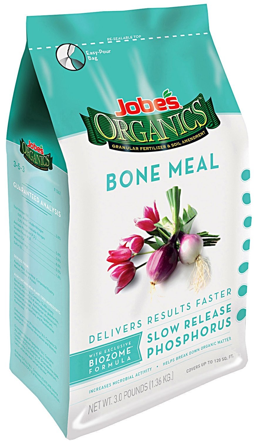 Jobes 09326 Organic Bone Meal Fertilizer, 4 Lbs