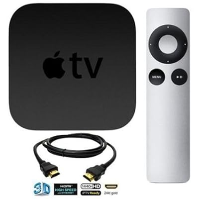 SP Apple TV Streaming Media Player Bundle including remote and High-Speed HDMI Cable (10 Feet)