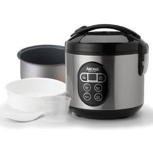 MMP PRO3966807913 Aroma 8-Cup (Cooked) Digital Rice Cooker and Food Steamer  Stainless Steel