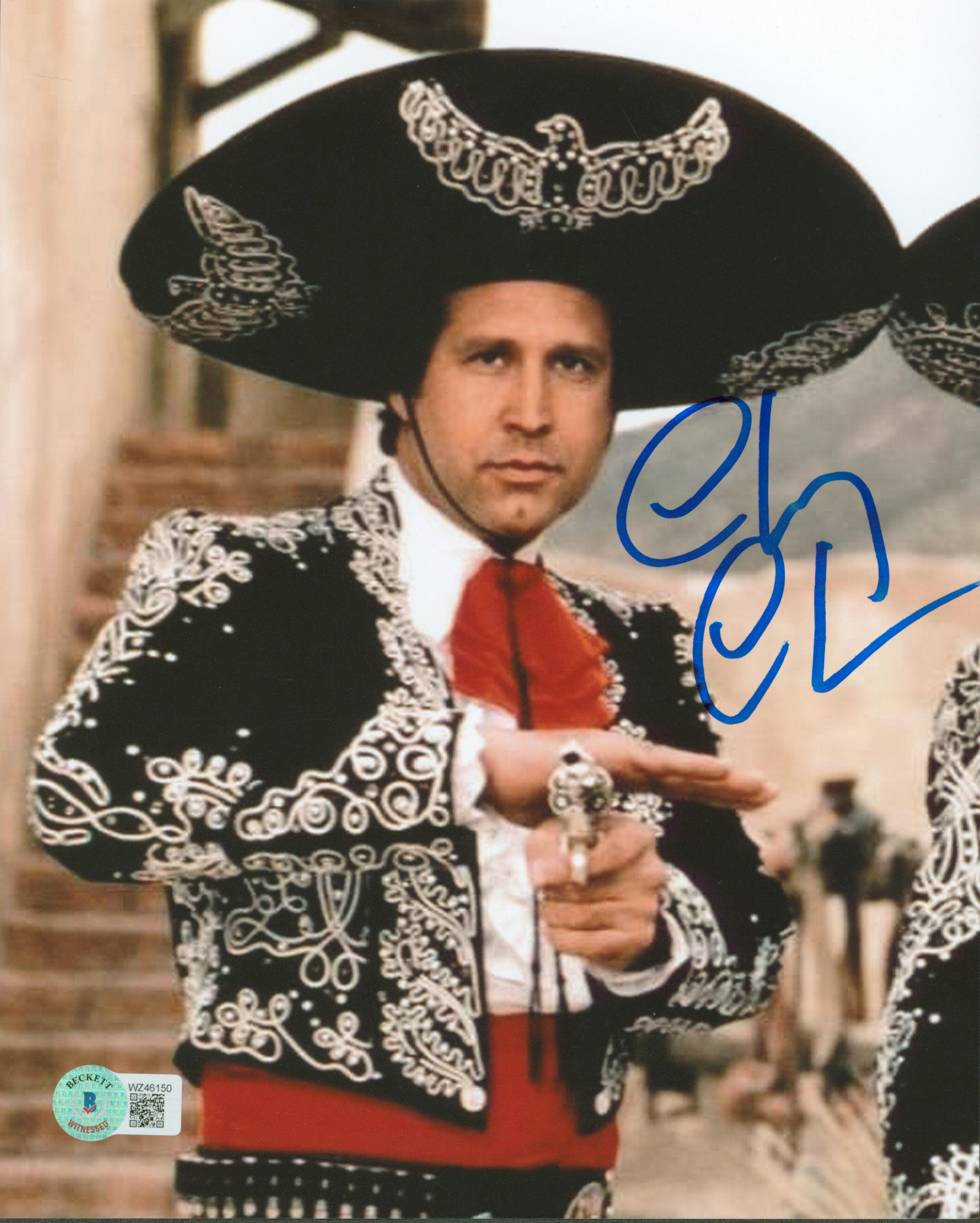 Press Pass Collectibles Chevy Chase Three Amigos Authentic Signed 8X10 Photo BAS Witnessed 13