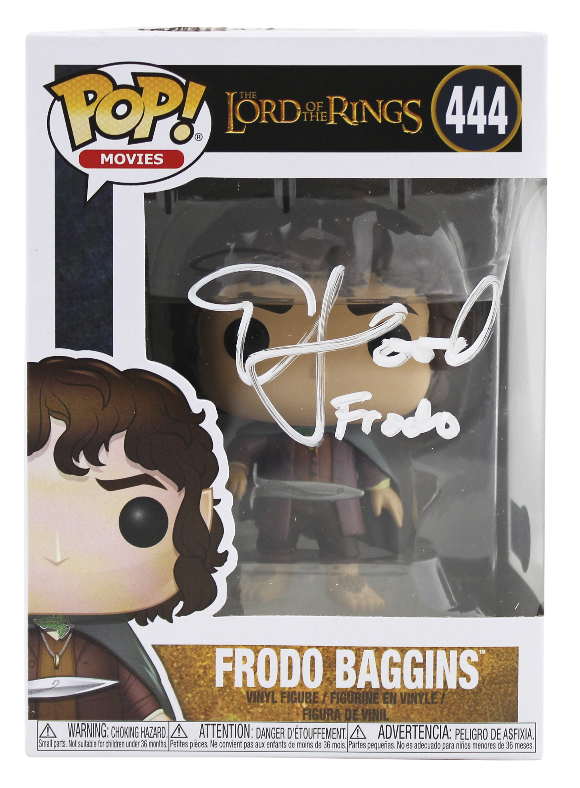 Press Pass Collectibles Elijah Wood Lord of the Rings "Frodo" Signed Funko Pop Vinyl Figure BAS #W774971