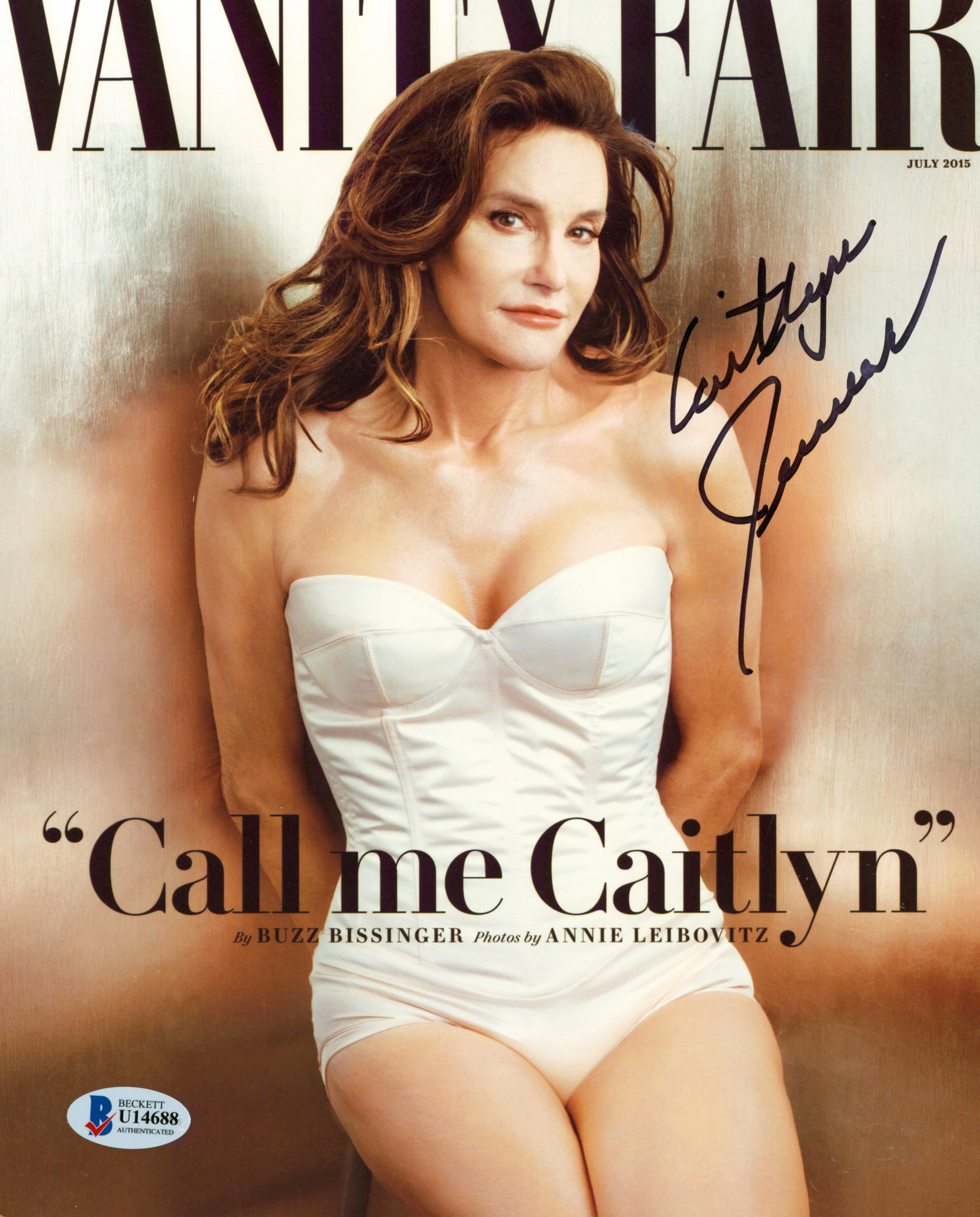 Press Pass Collectibles Caitlyn Jenner Vanity Fair Authentic Signed 8x10 Photo Autographed BAS #U14688