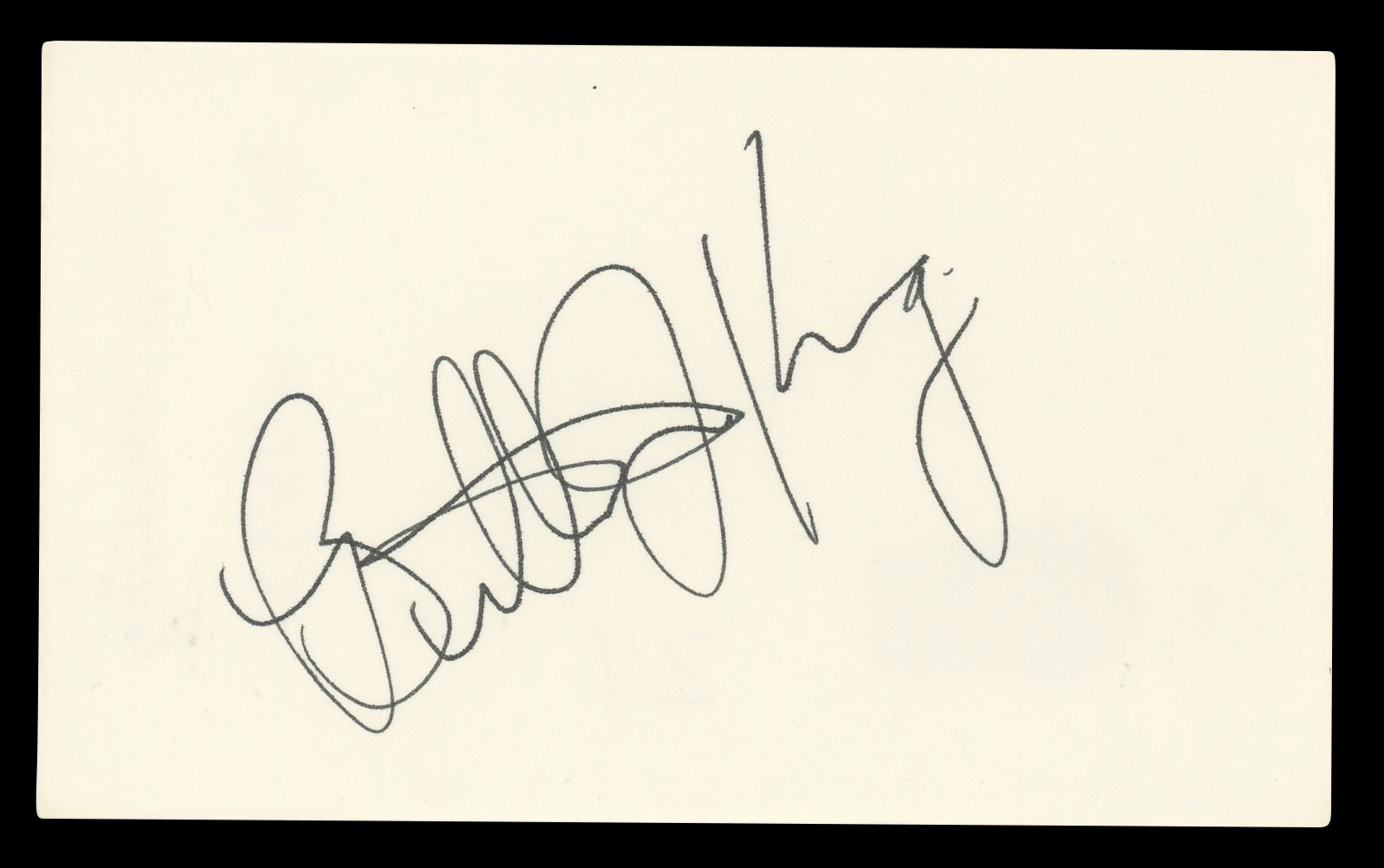 Press Pass Collectibles Billie Jean King Battle Of The Sexes Signed 3x5 Index Card BAS #BL96901