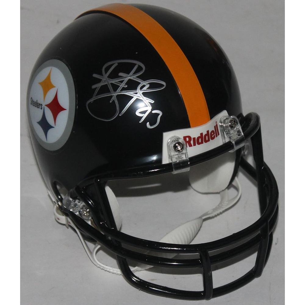 Press Pass Collectibles STEELERS TROY POLAMALU AUTHENTIC SIGNED MINI HELMET BLACK PSA/DNA ITP