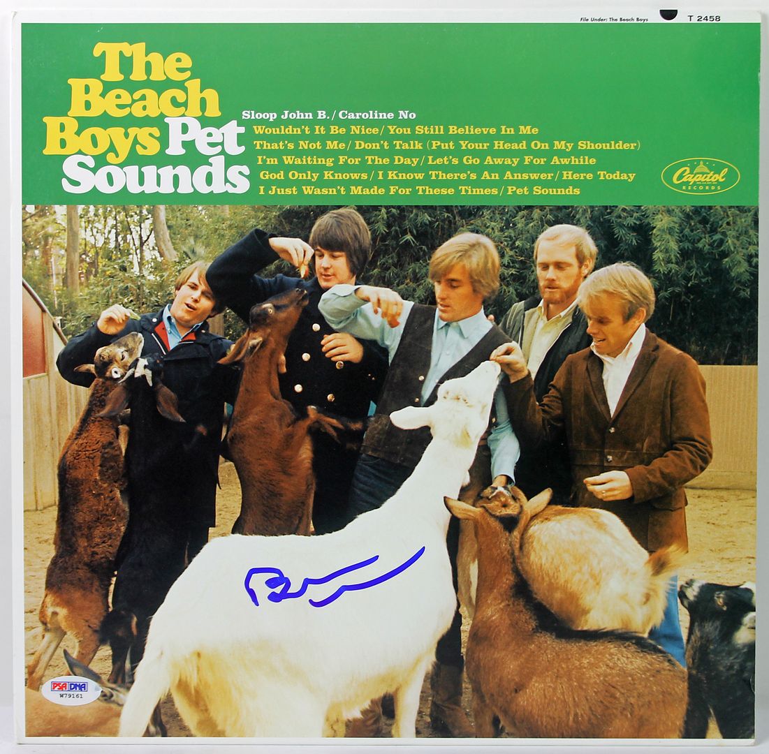 Press Pass Collectibles BRIAN WILSON THE BEACH BOYS AUTHENTIC SIGNED ALBUM COVER PSA/DNA #W79161