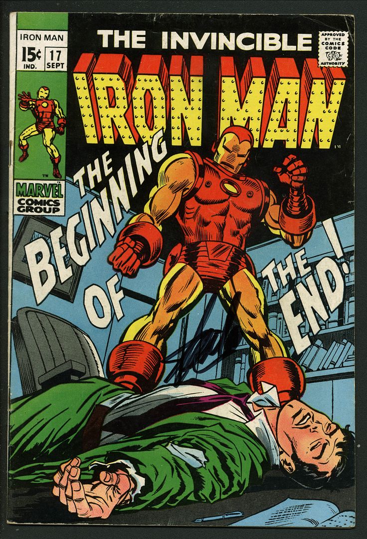 Press Pass Collectibles STAN LEE SIGNED IRON MAN  #17 COMIC BOOK BEGINNING OF THE END PSA/DNA #W18817