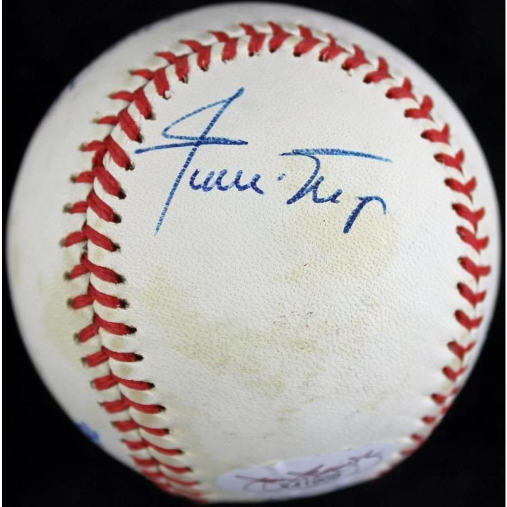 Press Pass Collectibles MICKEY MANTLE WILLIE MAYS & DUKE SNIDER SIGNED OAL BASEBALL JSA #X41909