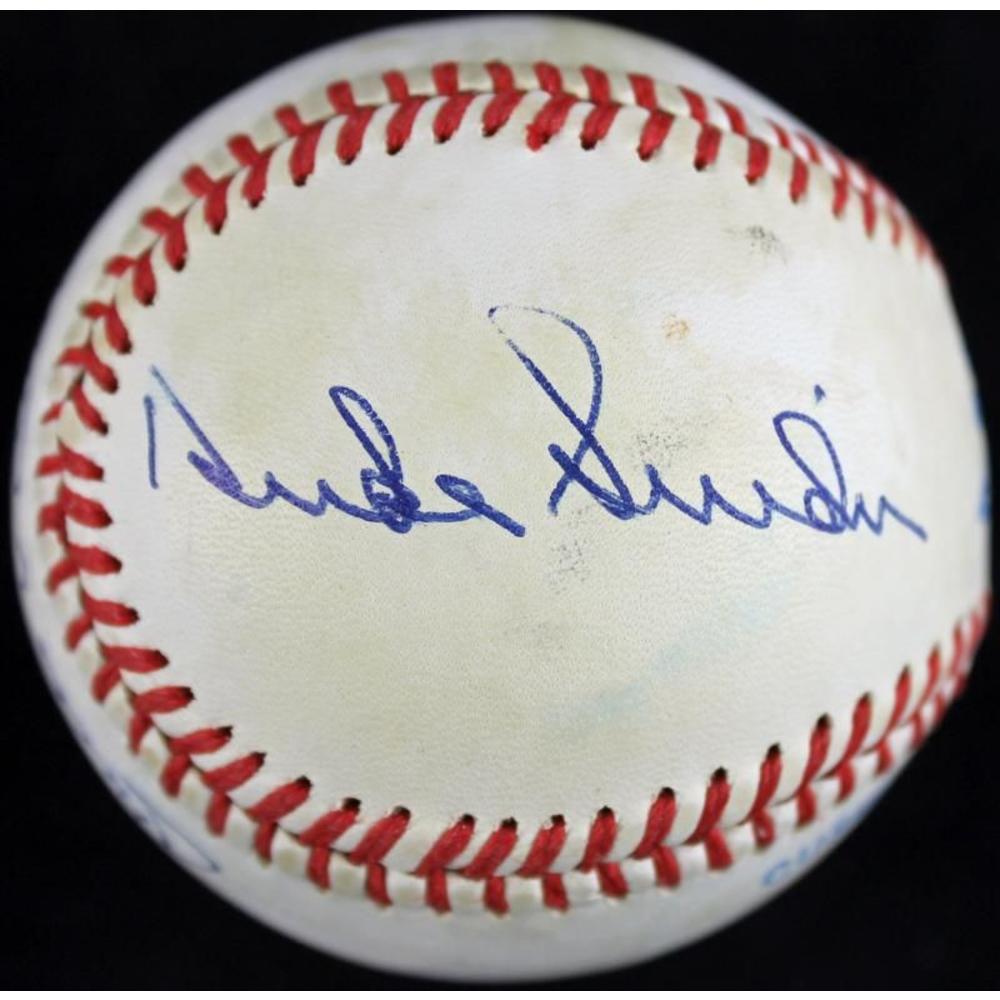 Press Pass Collectibles MICKEY MANTLE WILLIE MAYS & DUKE SNIDER SIGNED OAL BASEBALL JSA #X41909