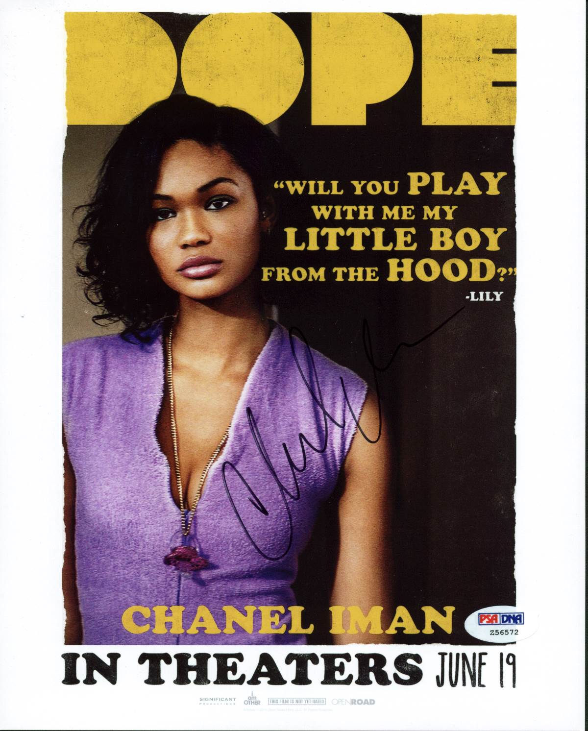 Press Pass Collectibles Chanel Iman Dope Signed Authentic 8X10 Photo Autographed PSA/DNA #Z56572