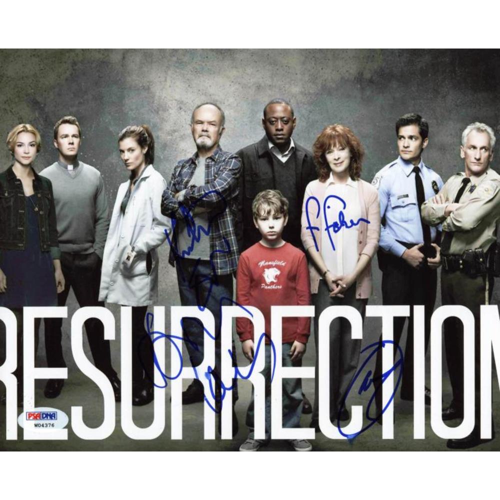 Press Pass Collectibles Resurrection Cast (4) Epps, Fisher, Smith & Kelley Signed 8X10 Photo PSA #W04376