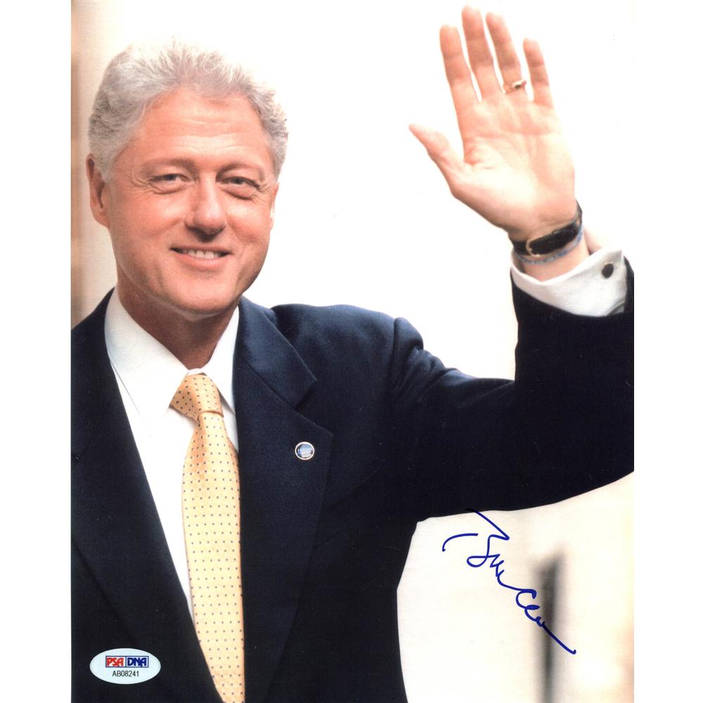 Press Pass Collectibles President Bill Clinton Authentic Signed 8X10 Photo Autographed PSA/DNA #AB08241