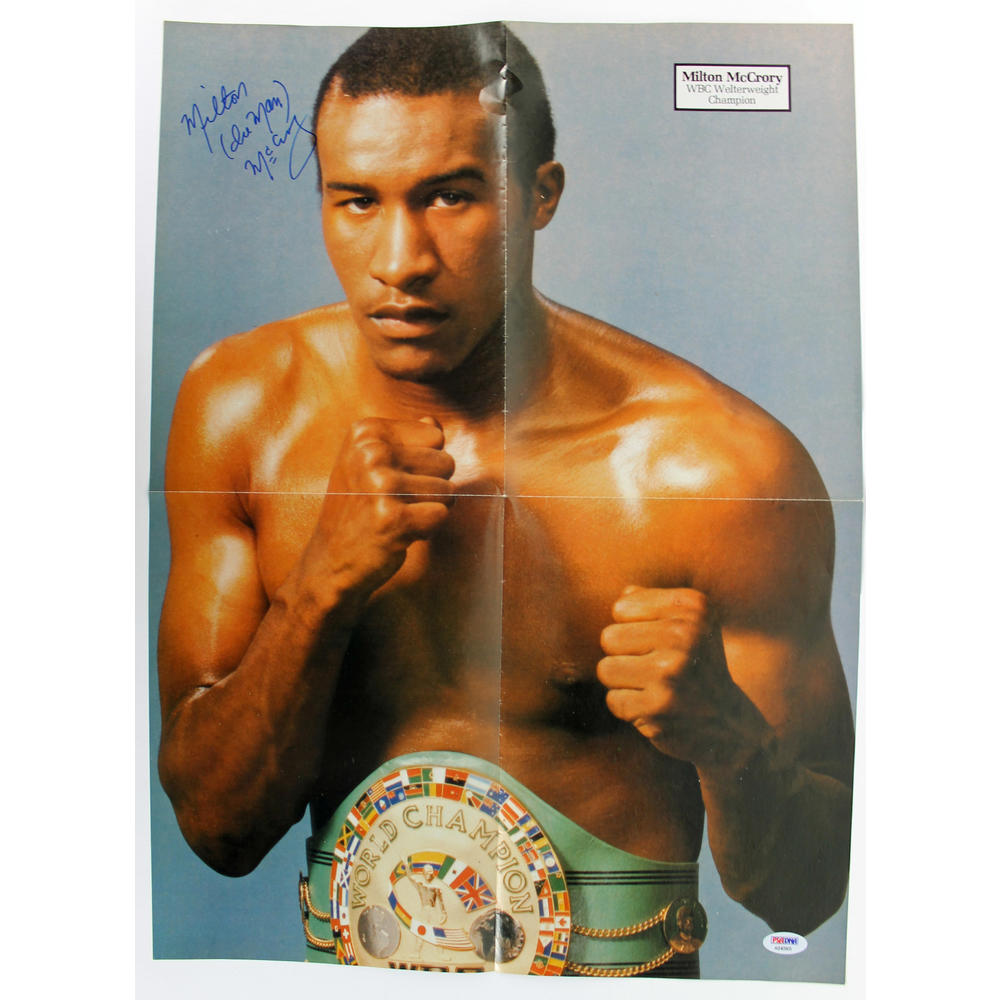 Press Pass Collectibles Milton McCrory Authentic Signed 16x22 Boxing Magazine Page Poster PSA #AB40905