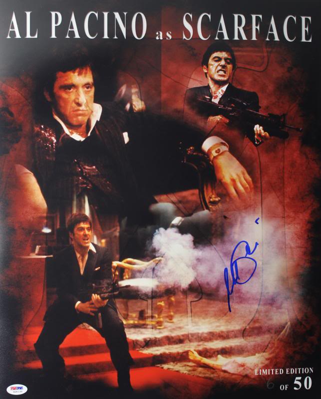 Press Pass Collectibles Al Pacino Scarface Signed Authentic 16X20 Ltd Ed Collage Photo PSA ITP #5A80144