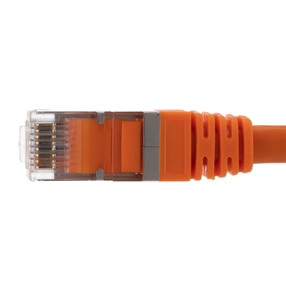 NavePoint Ethernet Patch Cable CAT6A, S/FTP, 26AWG, 1 Ft,  5 pack, Orange