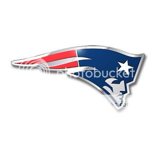 Licensed Nfl New England Patriots Team Logo Auto Vehicle 4 X 3 Decal Die Cut Color Emblem Gift Box Included