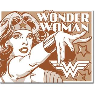 Dc Comics Wonder Woman Duotone Retro Wall Décor Metal Tin Sign 12 5 X 16