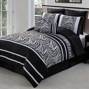 Victoria Classics Laken Zebra 8 Piece Comforter Set Size King