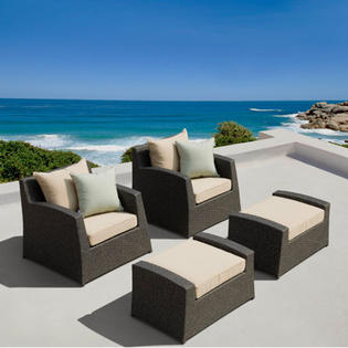 Sirio North America Inc Marisol 4 Piece Deep Seating Group With Cushion Outdoor Living Patio Furniture Casual Sets Patio Furniture, Sirio Outdoor Furniture Reviews