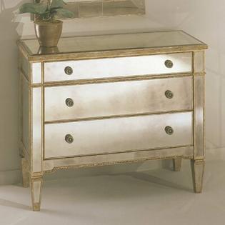 Bassett Borghese Mirrored 3 Drawer Hall, Borghese Mirrored Bedroom Furniture
