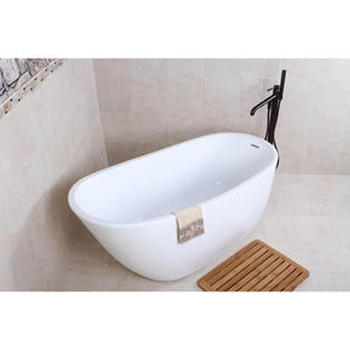 kingston brass aqua eden 59" x 29.13" soaking bathtub - home