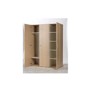 Bestar Clic Furniture 3 Door Armoire Finish Essential Oak Light Bestar Clic Furniture 3 Door Armoire Finish Essential Oak Light
