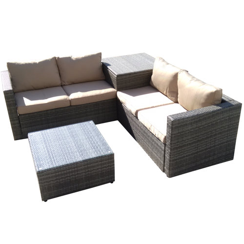 The Hom Ventana 2 Piece Seating Group With Cushions Finish Grey Outdoor Living Patio Furniture Casual Sets The Hom Ventana 2 Piece Seating Group, Ventana Wicker Outdoor Furniture
