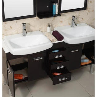 Attracktive kokols vanity set Kokols 60 Double Floating Bathroom Vanity Set With Mirror Home Improvement Sinks Vanities Bath Combos Attracktive kokols vanity set Kokols 60 Double Floating Bathroom Vanity Set With Mirror Home Improvement Sinks Vanities Bath Combos
