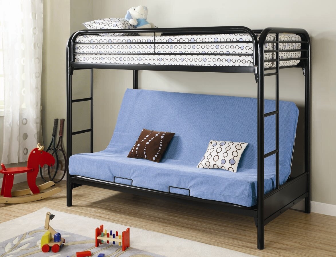 Elsie Twin Over Futon Bunk Bed, Wildon Home Twin Over Full Bunk Bed